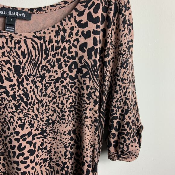 Isabella Oliver Animal Print Maternity Dress - Picture 3 of 6